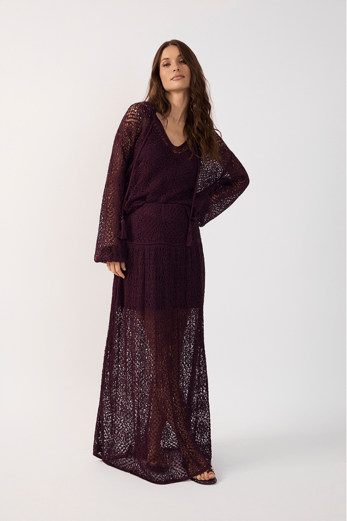 Saia Tricot Rendada