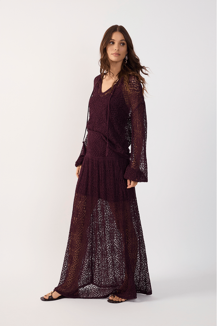 Saia Tricot Rendada