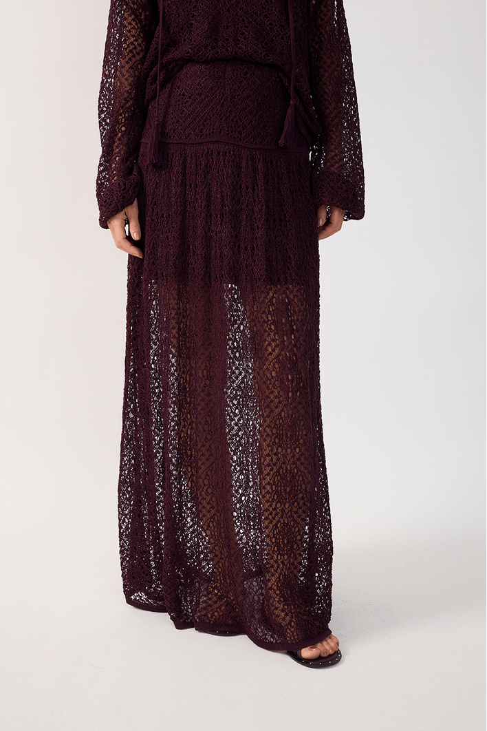 Saia Tricot Rendada