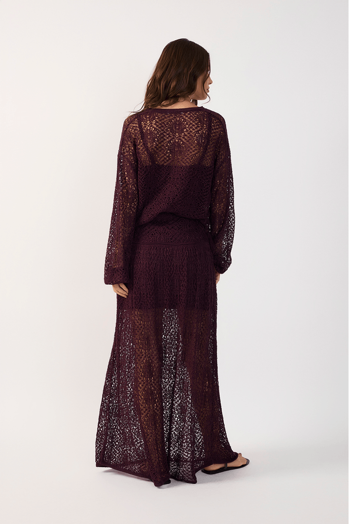 Saia Tricot Rendada
