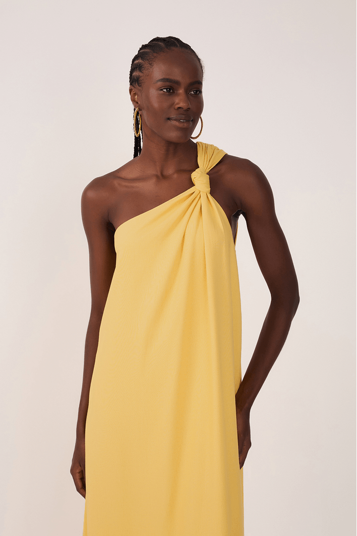 Vestido Cropped Linho Ombro Só