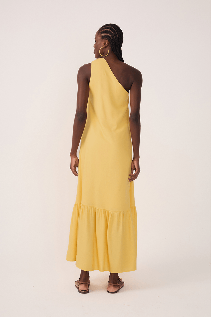 Vestido Cropped Linho Ombro Só