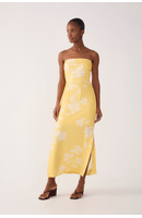 Vestido Linho Cropped Estampa Clareza