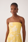 Vestido Linho Cropped Estampa Clareza