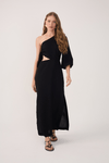 Vestido Linho Amarração Ombro Só