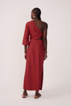 Vestido Linho Amarração Ombro Só