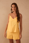 Blusa Linho Amarração Costas
