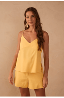 Blusa Linho Amarração Costas