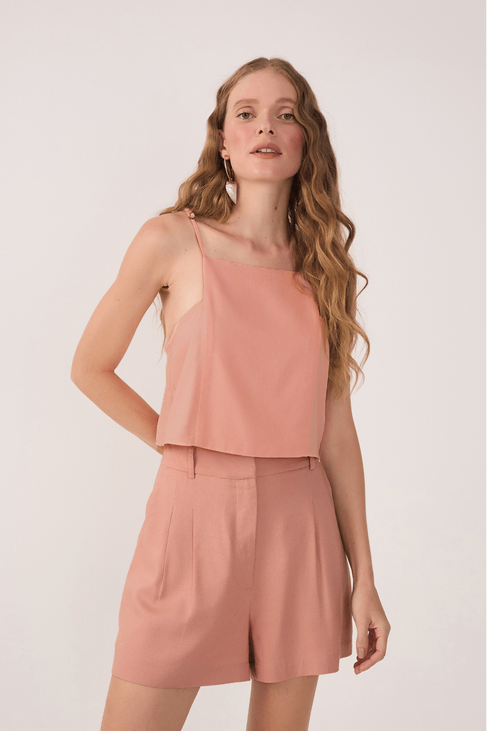 Blusa Linho Quadradinha