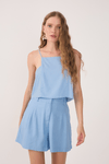 Blusa Linho Quadradinha