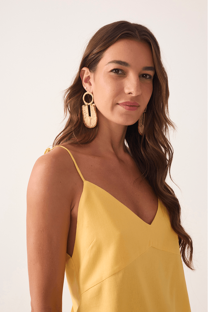 Blusa Linho Amarração Costas
