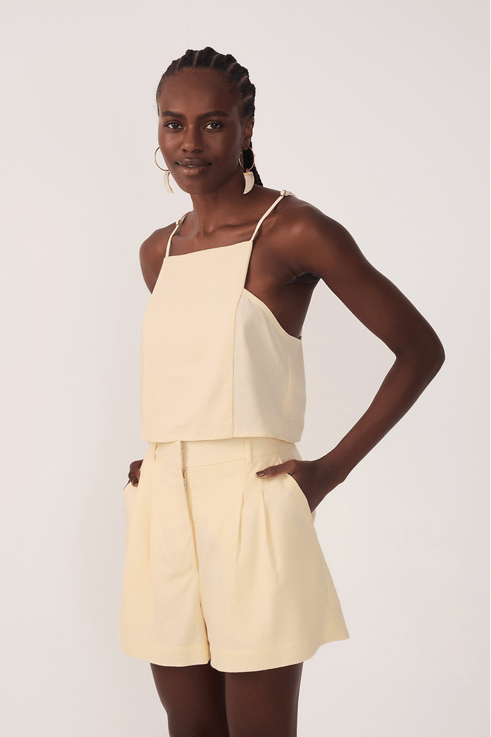 Blusa Linho Quadradinha