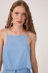 Blusa Linho Quadradinha