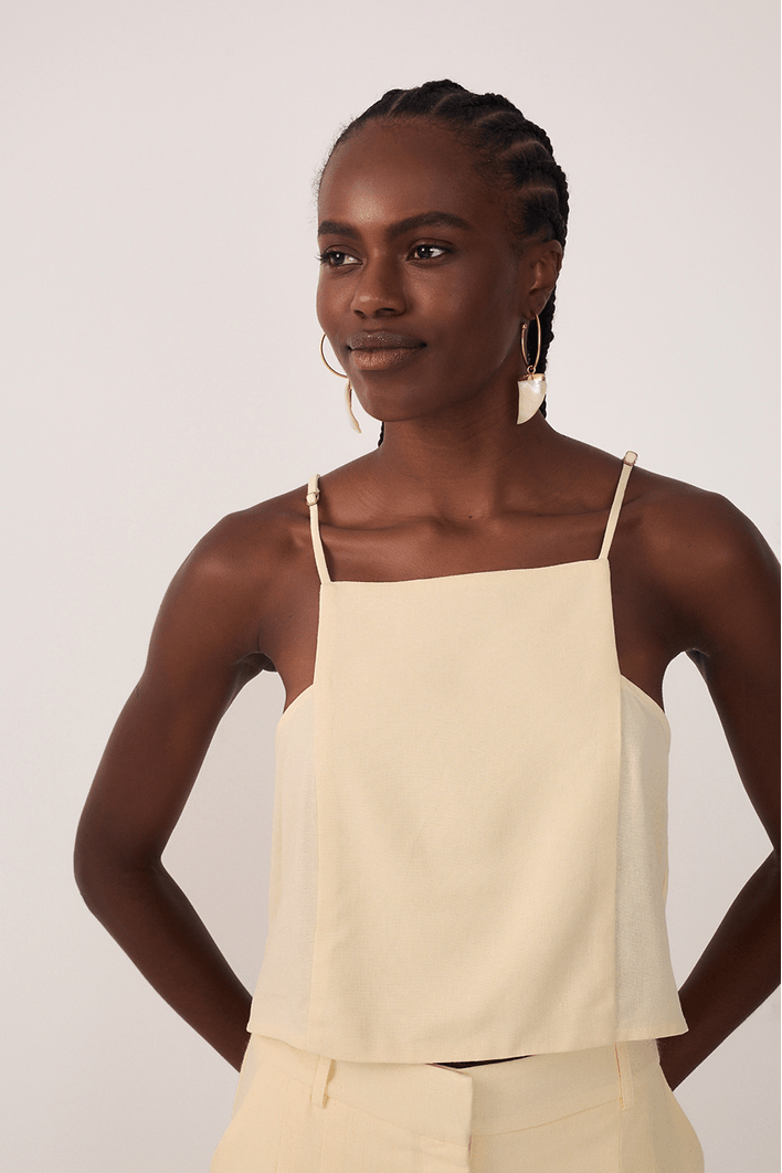 Blusa Linho Quadradinha
