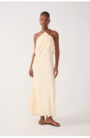 Vestido Crepe Midi Babados