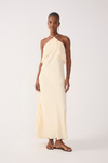 Vestido Crepe Midi Babados