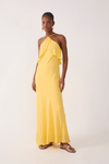Vestido Crepe Midi Babados