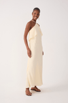 Vestido Crepe Midi Babados