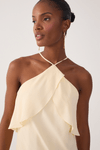 Vestido Crepe Midi Babados