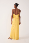 Vestido Crepe Midi Babados