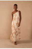 Vestido Cropped Linho Estampa Calmaria