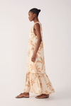 Vestido Cropped Linho Estampa Calmaria