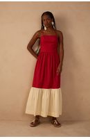 Vestido Cropped Bicolor