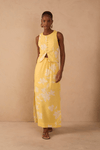 Saia Cropped Linho Estampa Clareza