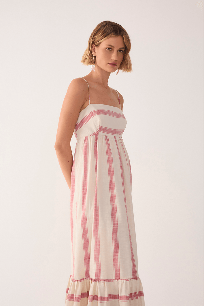 Vestido Cropped Listrado