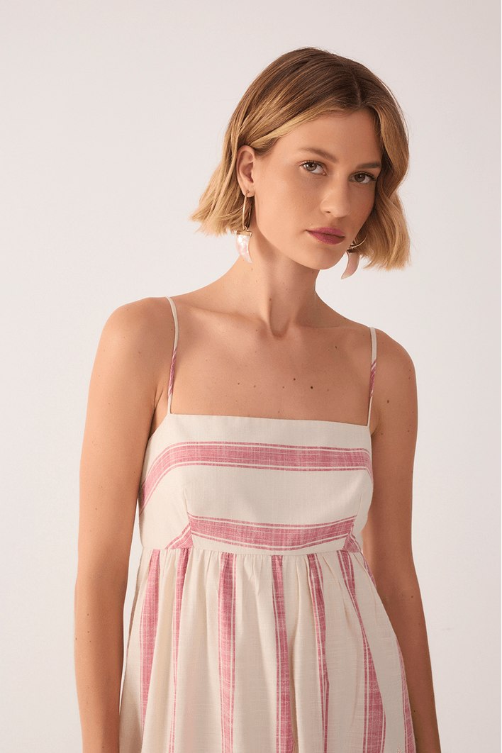 Vestido Cropped Listrado