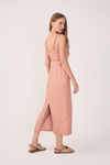 Vestido Linho Cropped Recorte Busto