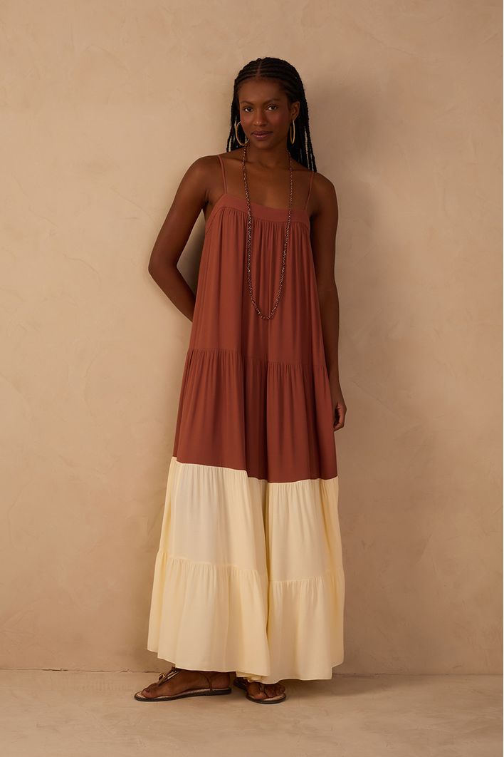 Vestido Crepe Longo Maria