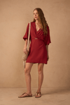 Vestido Curto Linho Manga