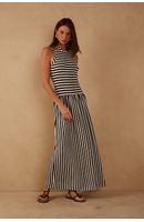 Vestido Cropped Listrado