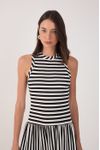Vestido Cropped Listrado