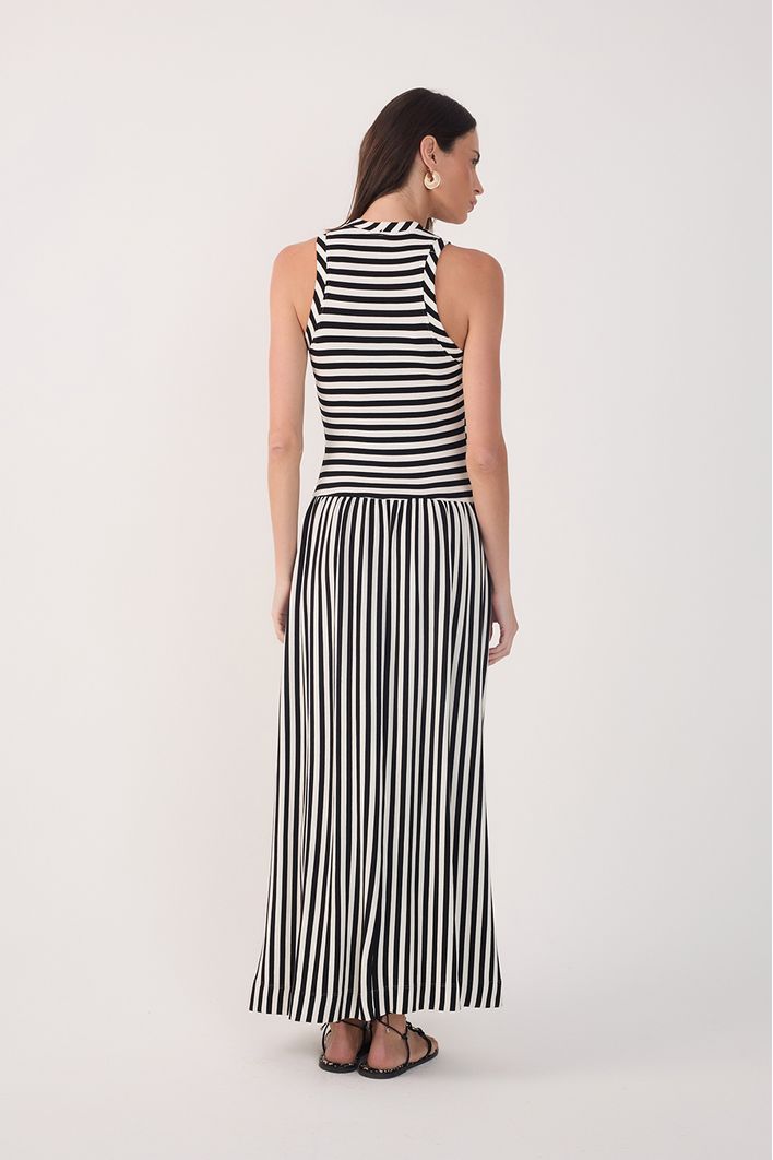Vestido Cropped Listrado