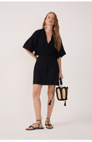 Vestido Curto Linho Manga