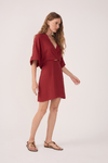 Vestido Curto Linho Manga