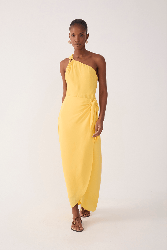 Vestido Crepe Cropped Pareô