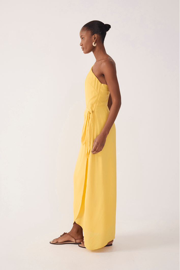 Vestido Crepe Cropped Pareô