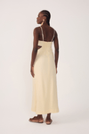 Vestido Linho Cropped Recorte Lateral