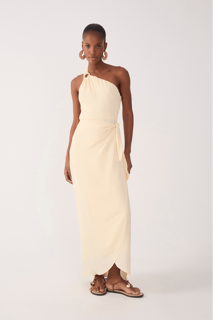 Vestido Crepe Cropped Pareô