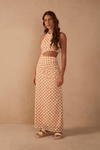 Vestido Cropped Tule Estampa Mosaico