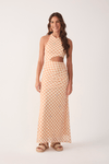 Vestido Cropped Tule Estampa Mosaico