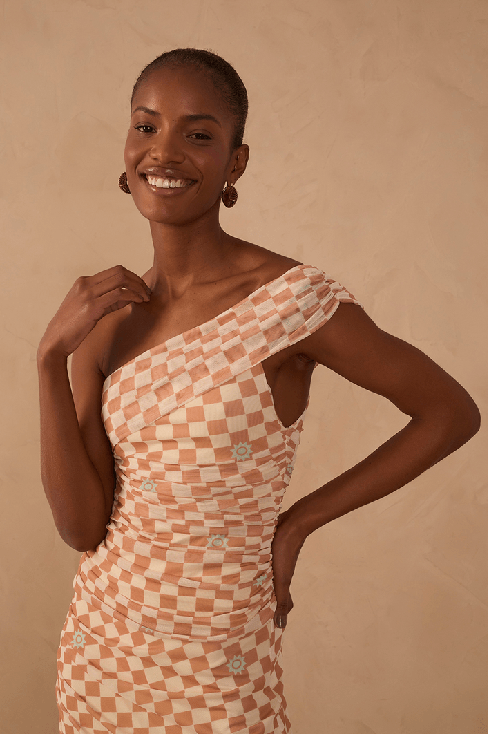 Blusa Tule Estampa Mosaico