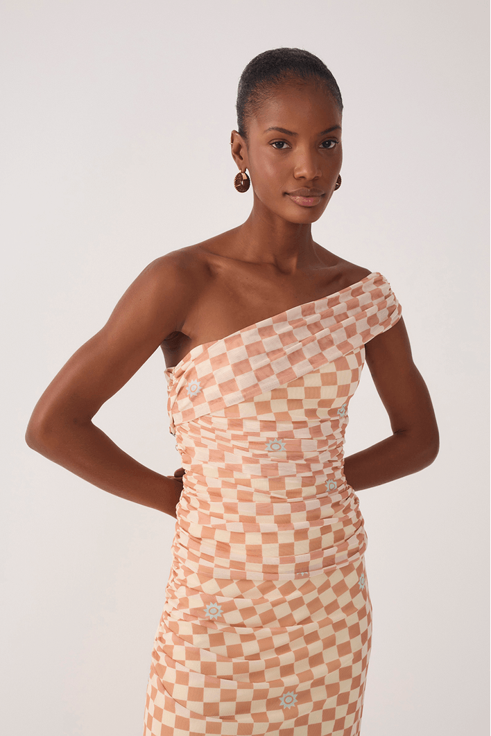 Blusa Tule Estampa Mosaico