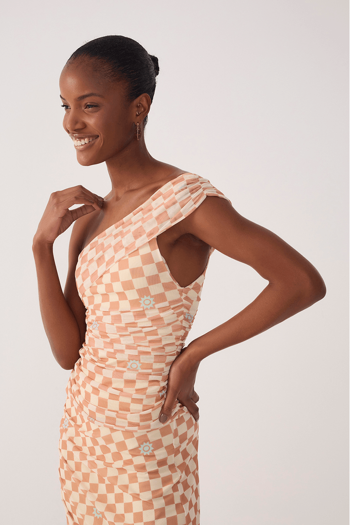 Blusa Tule Estampa Mosaico