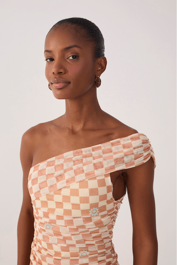 Blusa Tule Estampa Mosaico
