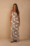 Vestido Tule Estampa Fluir