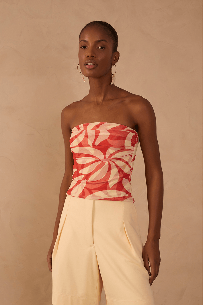 Blusa Tule Estampa Dança Solar